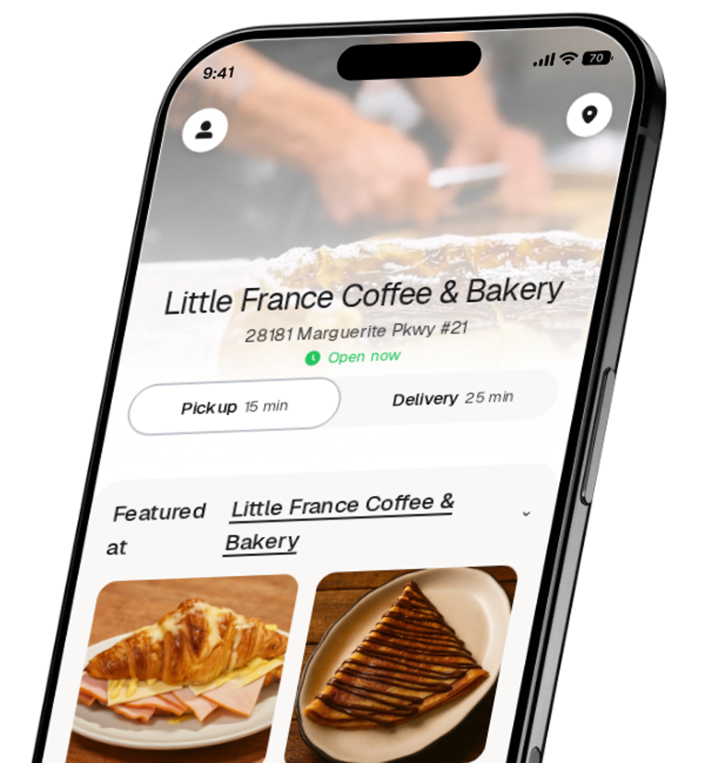 Little France Coffee & Bakery app preview
